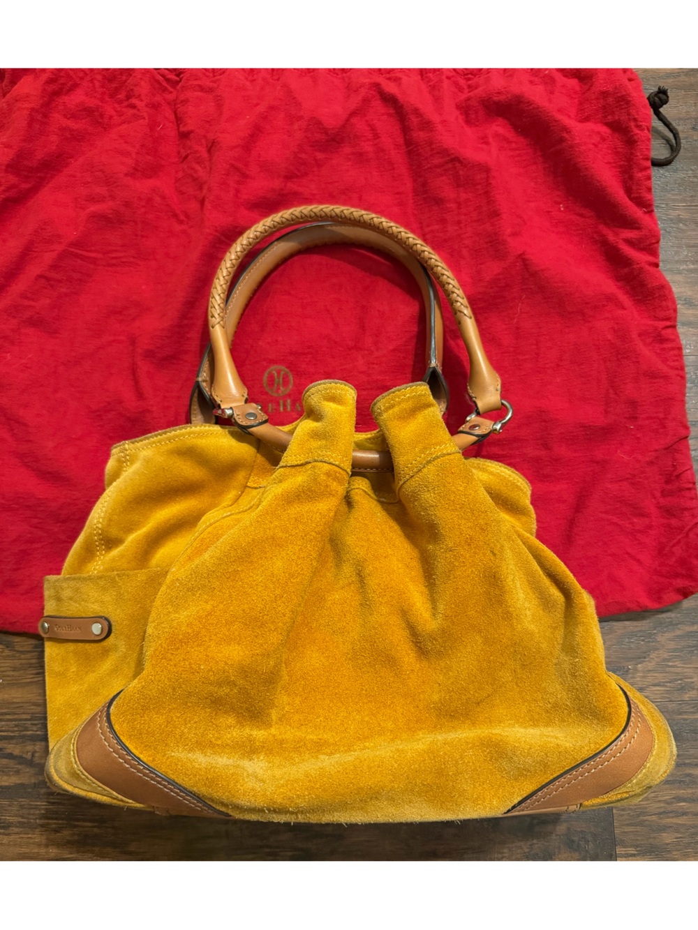 Vintage Cole Haan Suede and Leather Hobo Bag